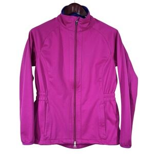 Zero Restriction Tour Series Golf Jacket Women M Pink Full Zip Soft Shell Vented